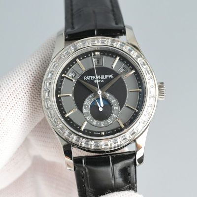 TW Factory Patek Philippe Nautilus Cal.240 Movement Silver Case Complication Watch
